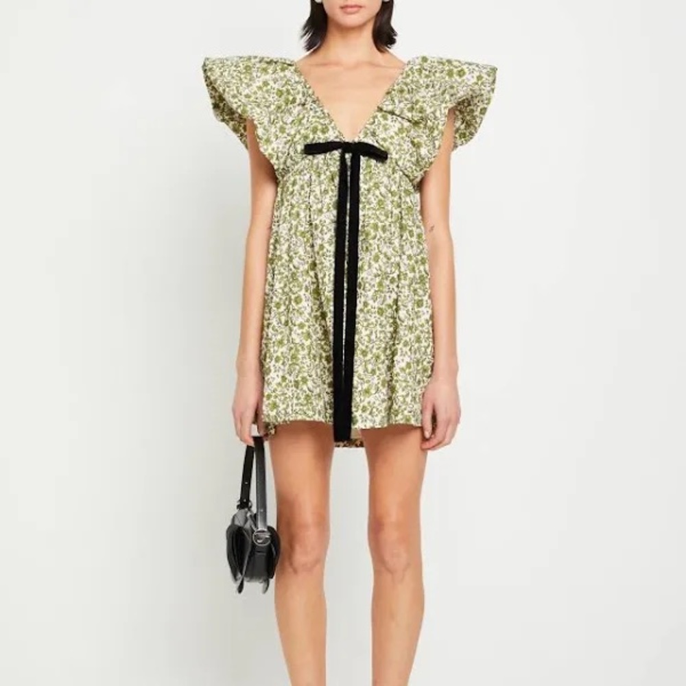 O.P.T didi dress green floral